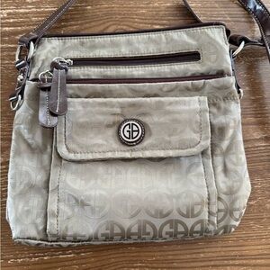 Giani Bernini beige  and Brown Crossbody Bag